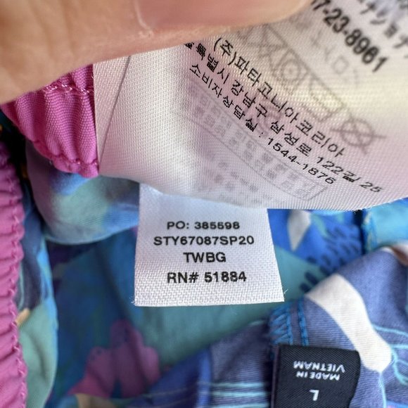 Patagonia Floral Costa Rica Baggies Shorts 3" 67087 Girl’s Size Large Unlined - Picture 7 of 7